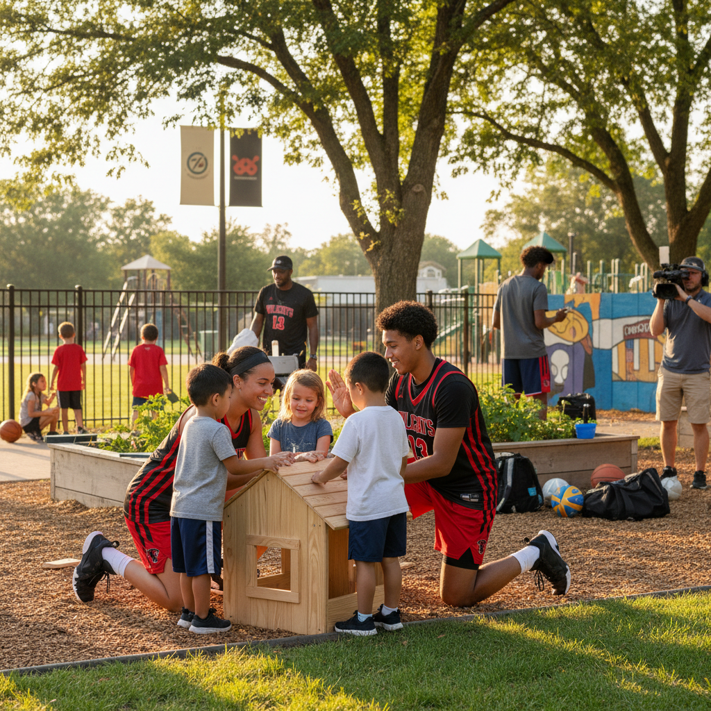 D4G athlete participating in community service and demonstrating leadership